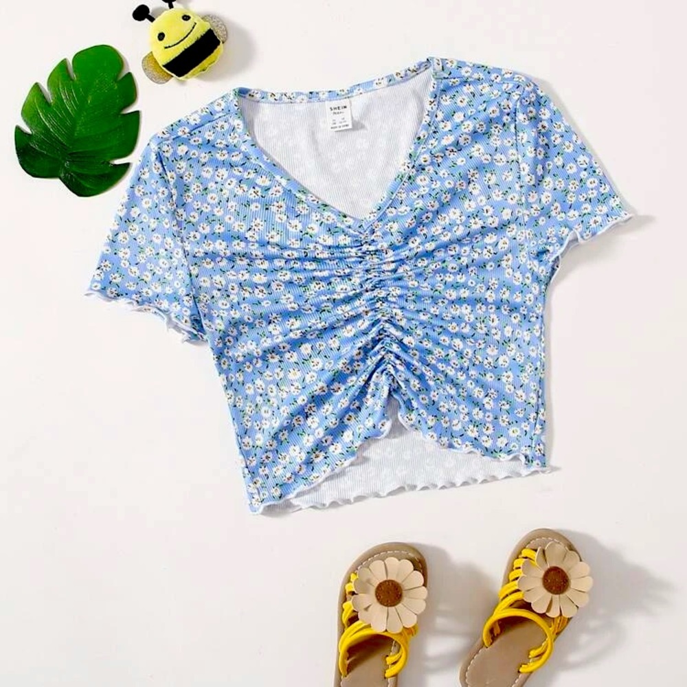 Cute Girls Sunflower Crop top